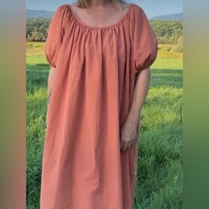 Rudy Jude Adult Gather Dress in Terracotta